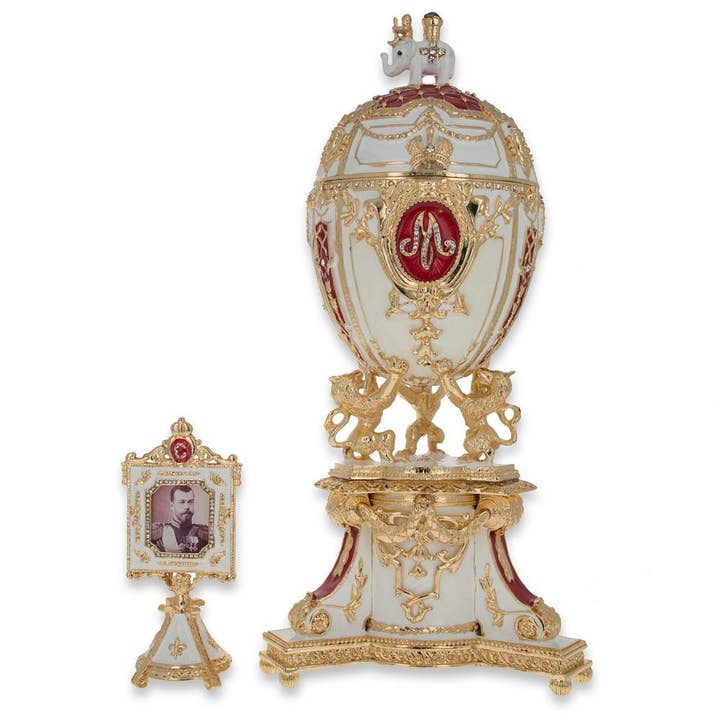 BestPysanky - Wholesale Decorative Figurine - 1903 Royal Danish Musical Imperial Easter Egg 9.6 Inches