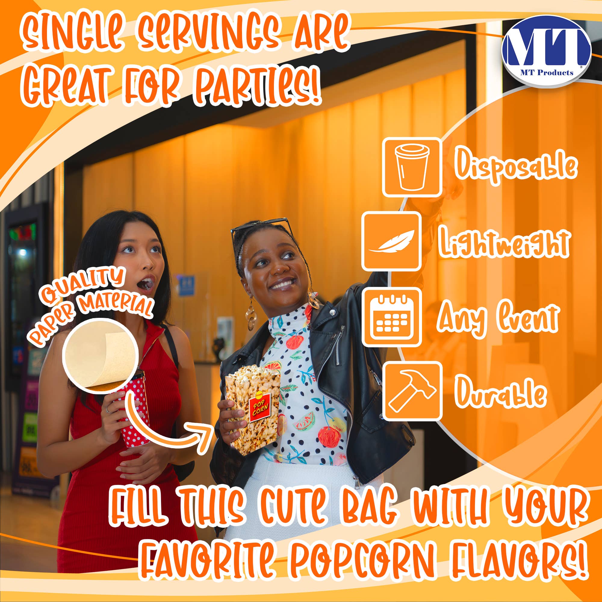 MT Products - Wholesale Favor Bags - MT Products Paper Popcorn Bags for Party4