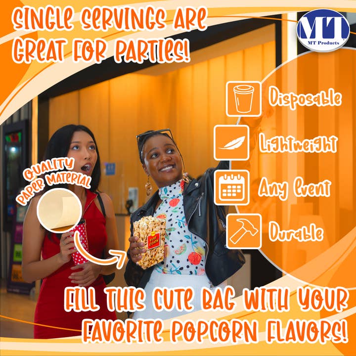 MT Products - Wholesale Favor Bags - MT Products Paper Popcorn Bags for Party4