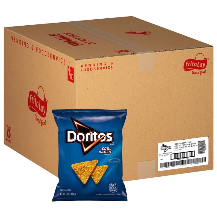 Doritos Tortilla Chips, Cool Ranch, 1.75 oz, 64 ct for wholesale by Swift Trade Group LLC
