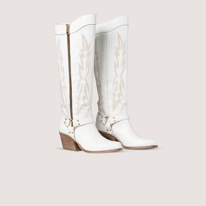 Kali Shoes - Wholesale Cowboy boots – Women’s - Sierra White Texan Boots1