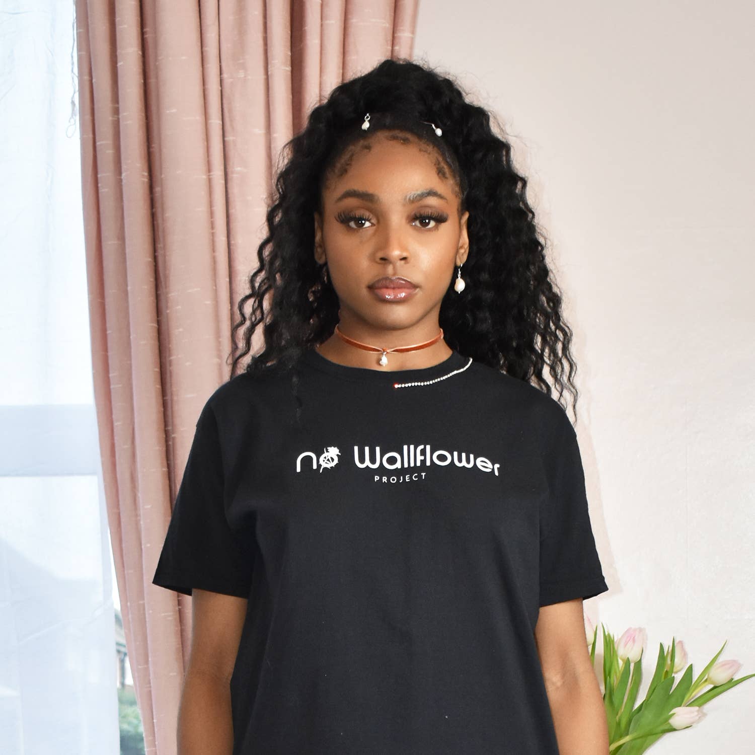 No Wallflower Project – wholesale Choker/collar – Freshwater Pearl Velvet Choker15