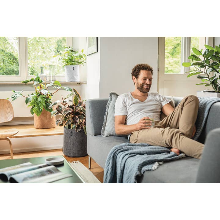 Lechuza Self Watering Planters – wholesale Plant pot – LECHUZA TRENDCOVER Cork Poly Resin Self-Watering Plant Pot6