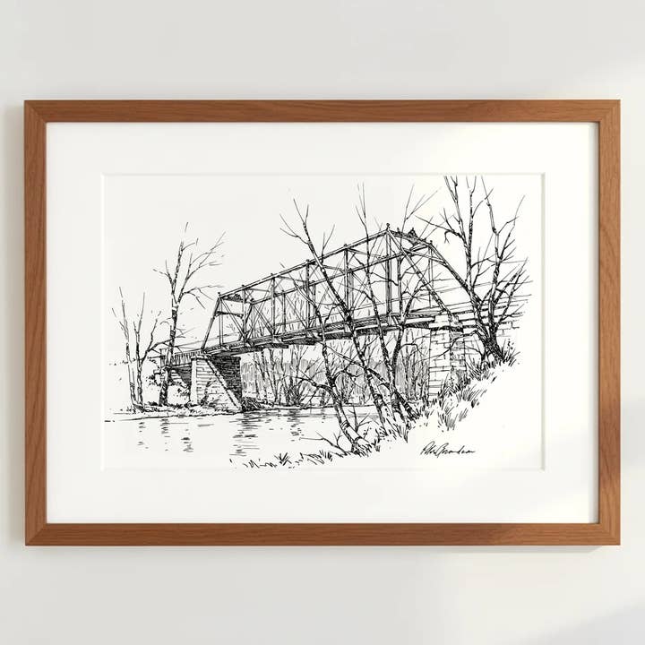 Peter Giraudeau - Wholesale Art Print - Phoenix Bridge - Ink Sketch1