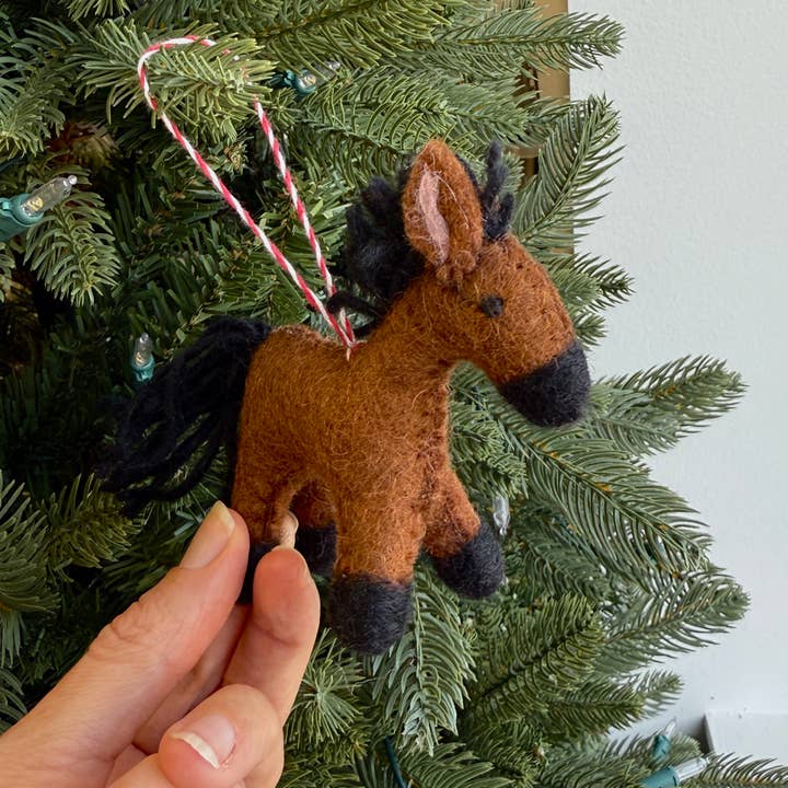 Ornaments 4 Orphans - Wholesale Ornament - Horse Felt Wool Christmas Ornament1
