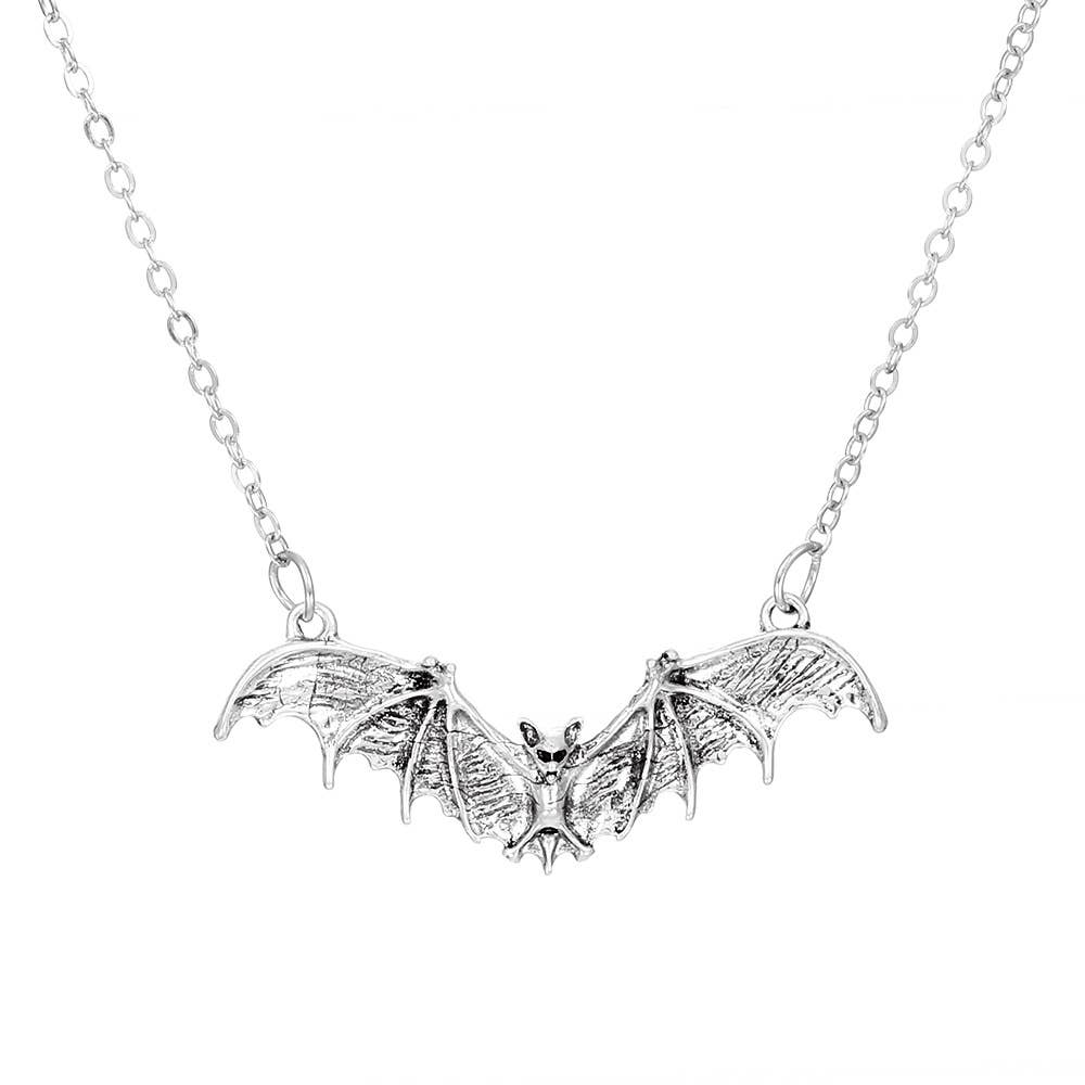SALINA TRADING INC - Wholesale Pendant/Charm Necklace - Halloween Women Dark Gothic Style Bat Necklace5