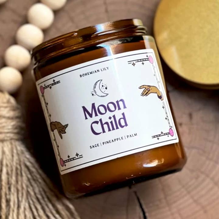 Pineapple & Sage 7.2 oz All Natural Soy Candle for wholesale by Bohemian Lily