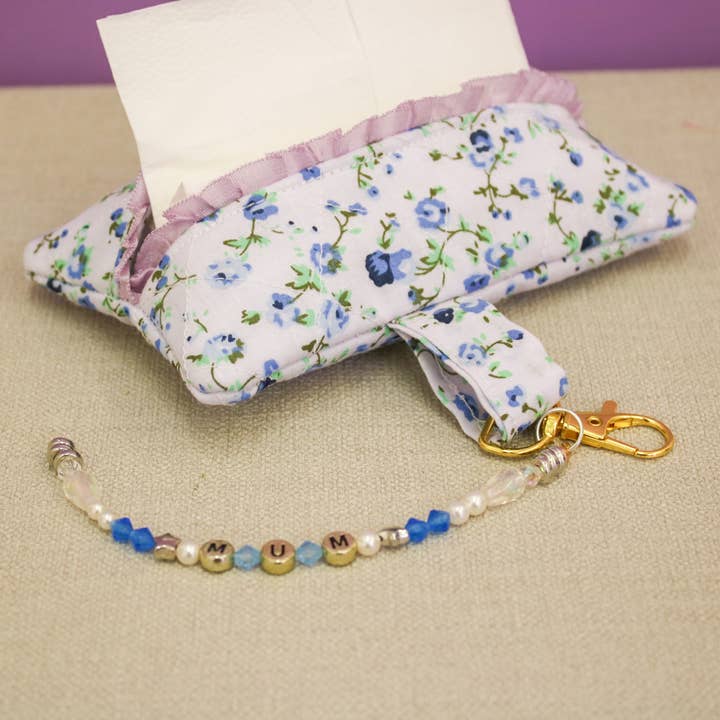 Wildestdreams.flowers - Wholesale Tissue paper - Something Blue Wedding Tissue Holder Floral Fabric, 6