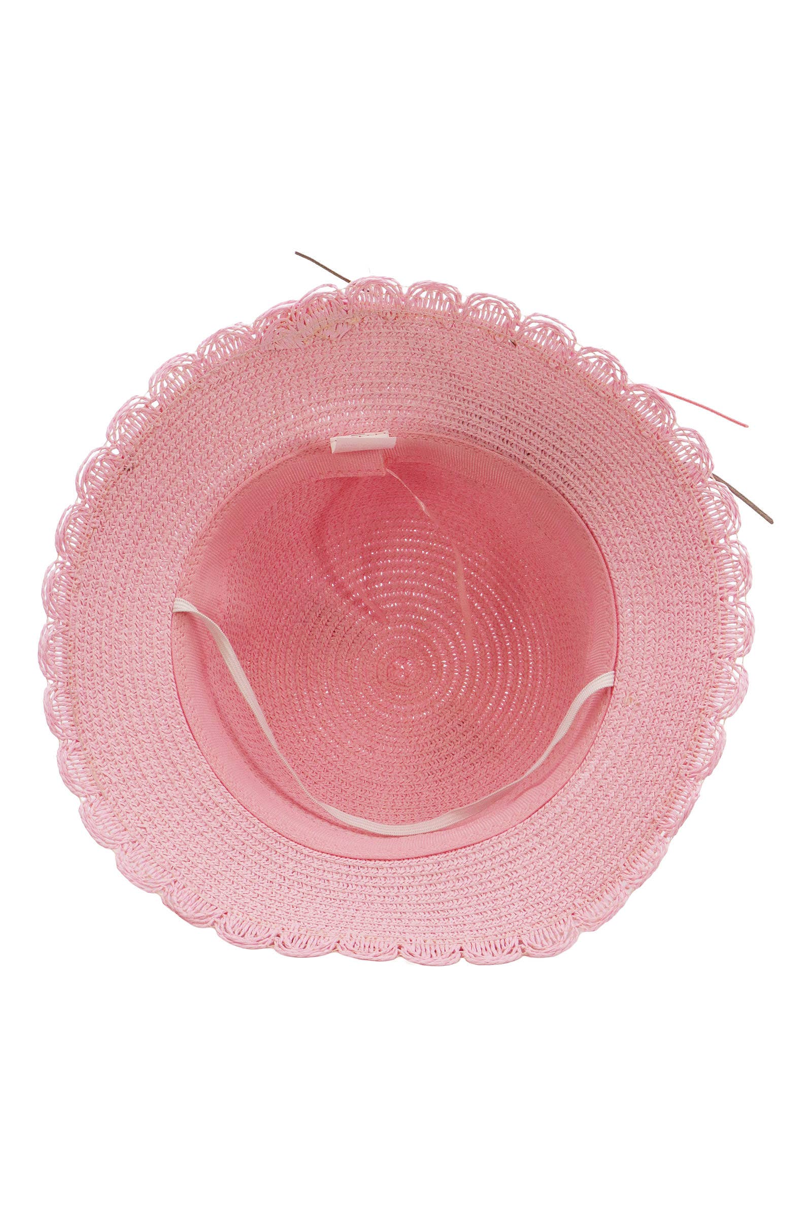 Assorted Kids Bunny Ear Scallop Straw Bucket Sun Hat -DISLCLAIMER for wholesale on Faire4