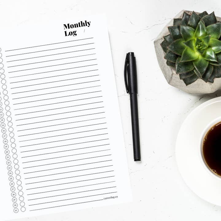 Bloc de notas de registro mensual/calendario perpetuo para venta al por mayor de Careerlog