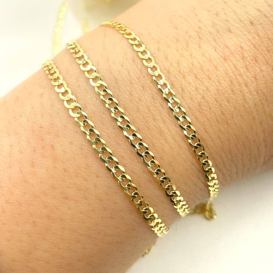 Tresor Jewelry Inc. - Wholesale Link & Chain Necklace - 060R13FG1T2A9L001byFt. 14K Solid Gold Flat Cuban Links Chain2