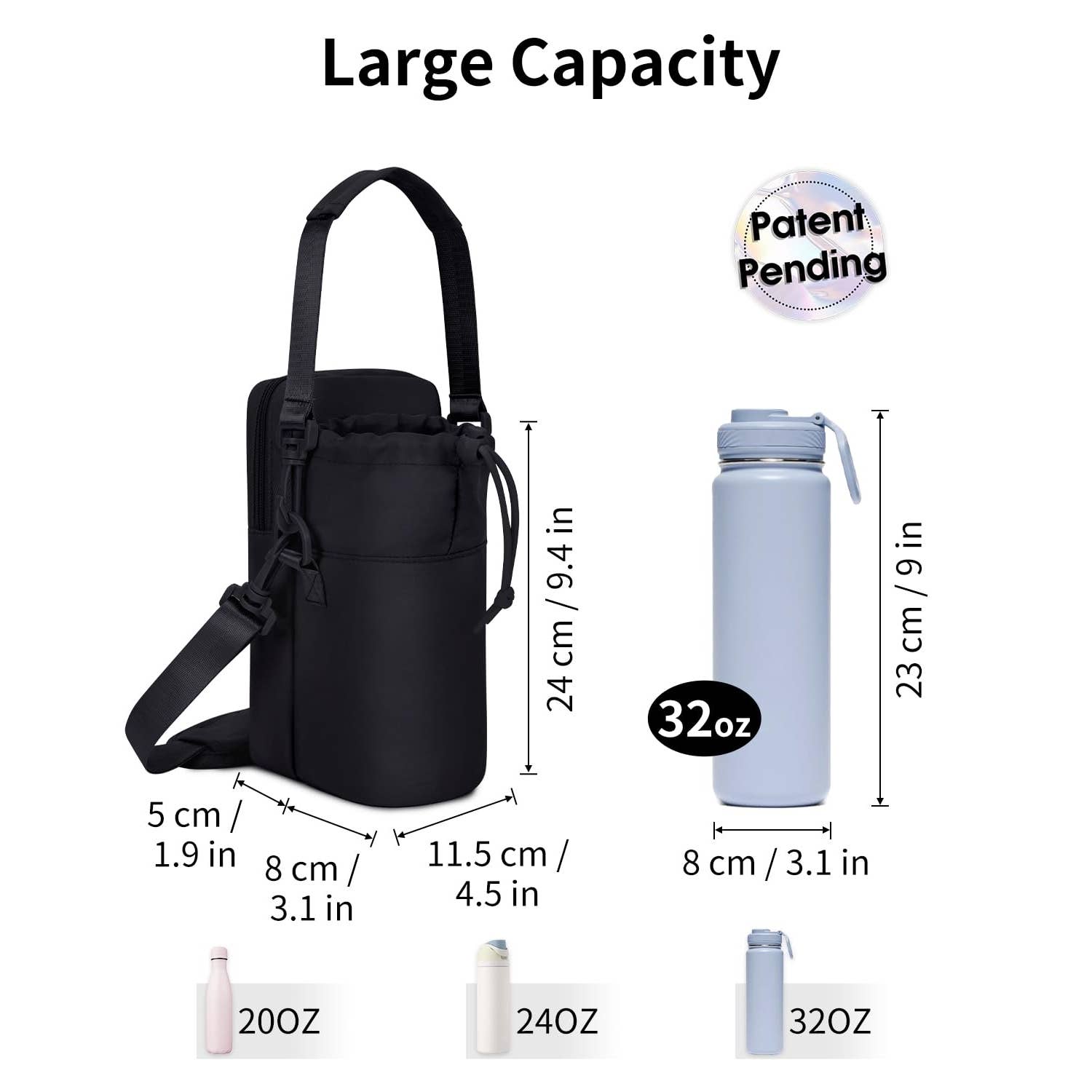 wandf – wholesale Crossbody-väska – Unisex – Vattenflaskhållare med telefonficka för vandring1