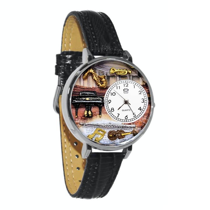 Whimsical Gifts – Großhandel Armbanduhr – Damen – Musiklehrer | 3D-Uhr für Musiker | Handgefertigt in den USA