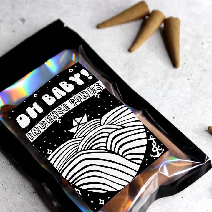 Oh Baby! | Water Fall Incense Cones | Hand poured for wholesale by Cosmically Misplaced