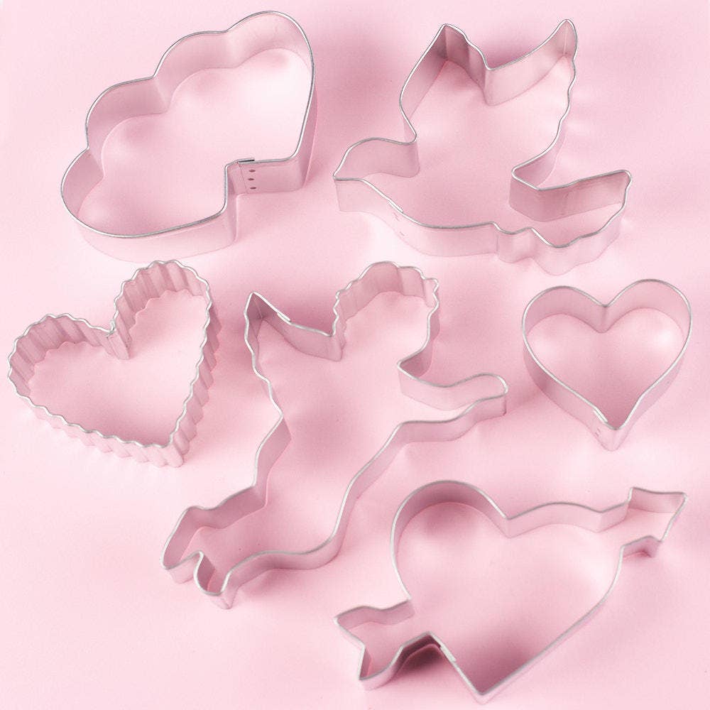 Factory Direct Craft - Wholesale Cookie Cutter - Valentine's Day 6-Piece Metal Cookie Cutter Set 2