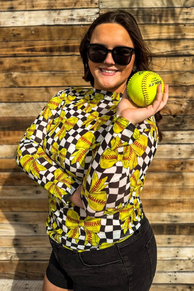 Sterling Kreek - Wholesale Blouse - Women's - Throw Like A Girl Mesh Top3