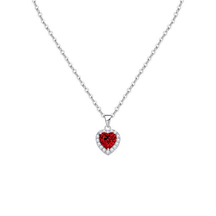 NECKLACE WITH HEART PENDANT IN ZIRCON - MY25496B475 for wholesale by AMORINO SRL