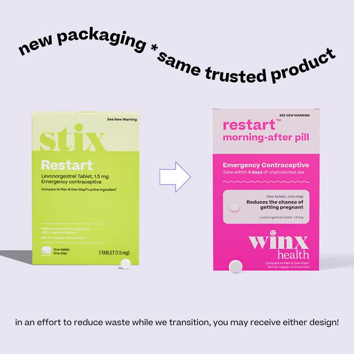 Winx Health - Wholesale Oral Supplement/Vitamin - Restartâ„¢ Morning-After Pill