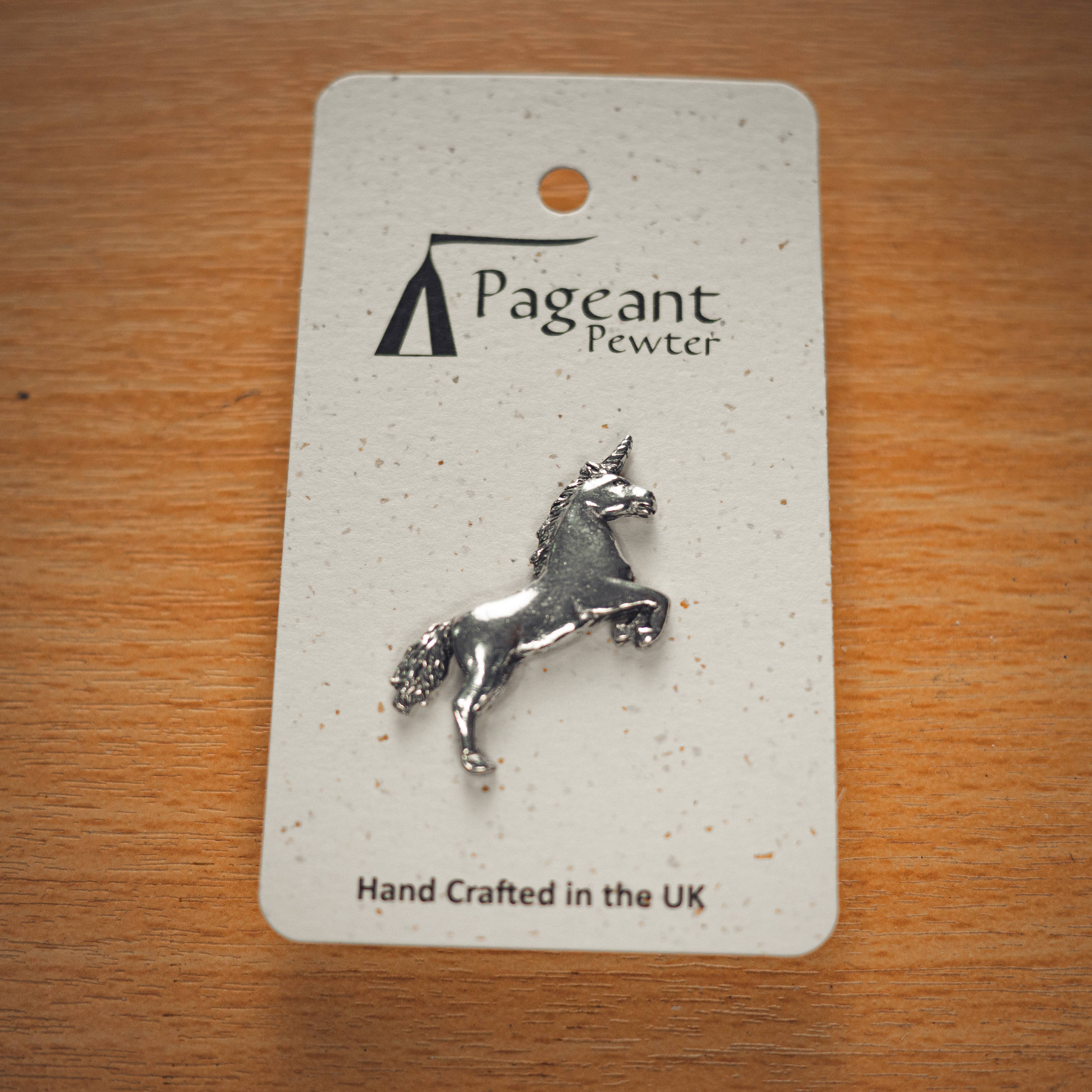 Pageant Pewter - Wholesale Lapel Pin/Button - Pewter Unicorn pin badge1