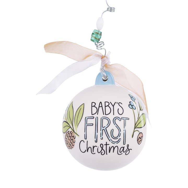 Baby Boy Deer 1st Christmas Ornament for wholesale by Glory Haus