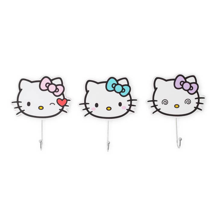 Ensemble de 3 crochets muraux Hello Kitty Multiface Bow pour la vente par Toynk