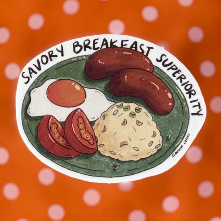 Claudine Castro Art - Wholesale Sticker - Savory Breakfast Food, Longganisa Waterproof Vinyl Sticker0