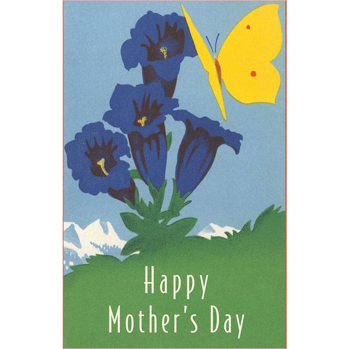 Cartão de Felicitações MY-32 Feliz Dia das Mães, Flores e Borboletas por atacado de Found Image Press