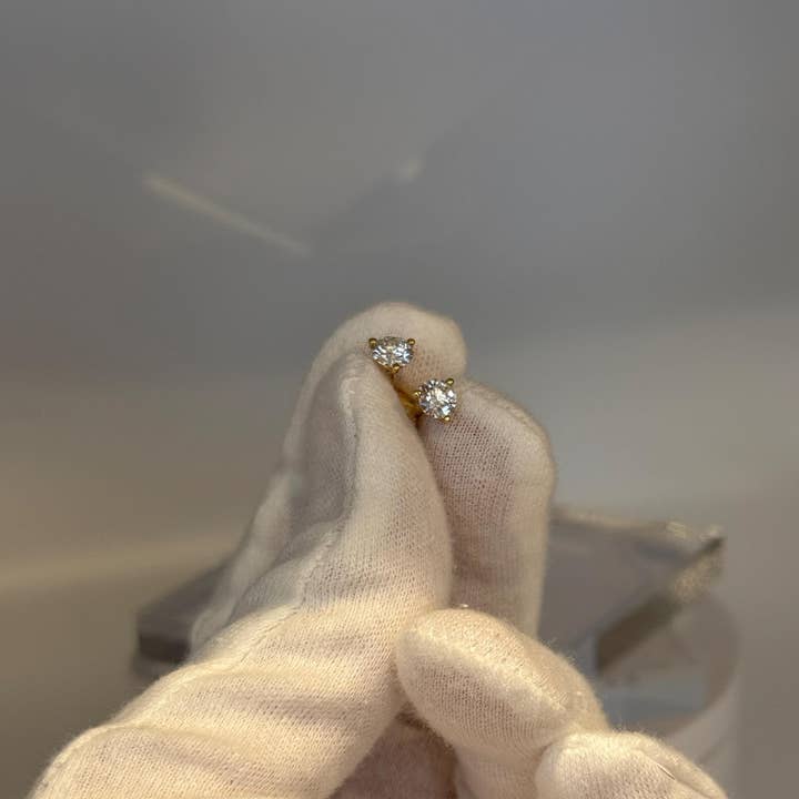 Elegant Jewels LLC - Wholesale Stud/Post Earrings - 1 CTW Round Lab Grown Diamond Stud Earrings 14K Gold
6