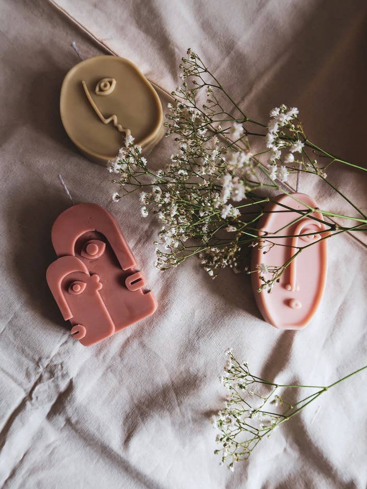 Set of 3 Picasso Candles - Soy Wax - Scented / Unscented for wholesale by Valo the Candle Company