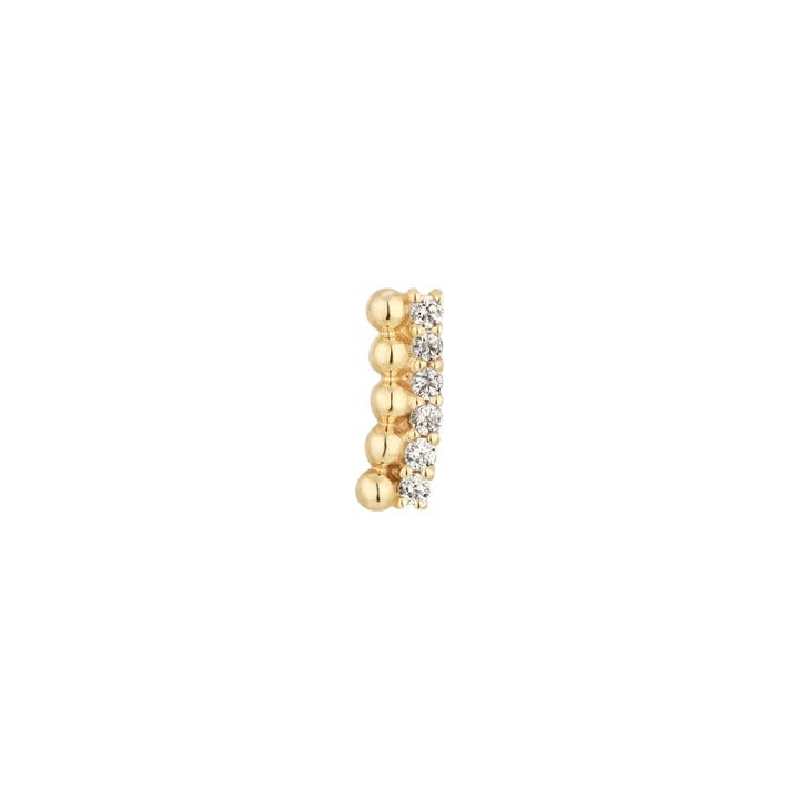 Prophesy – CZ Bar – 14K Gold Threadless End for wholesale by Piercing-zone