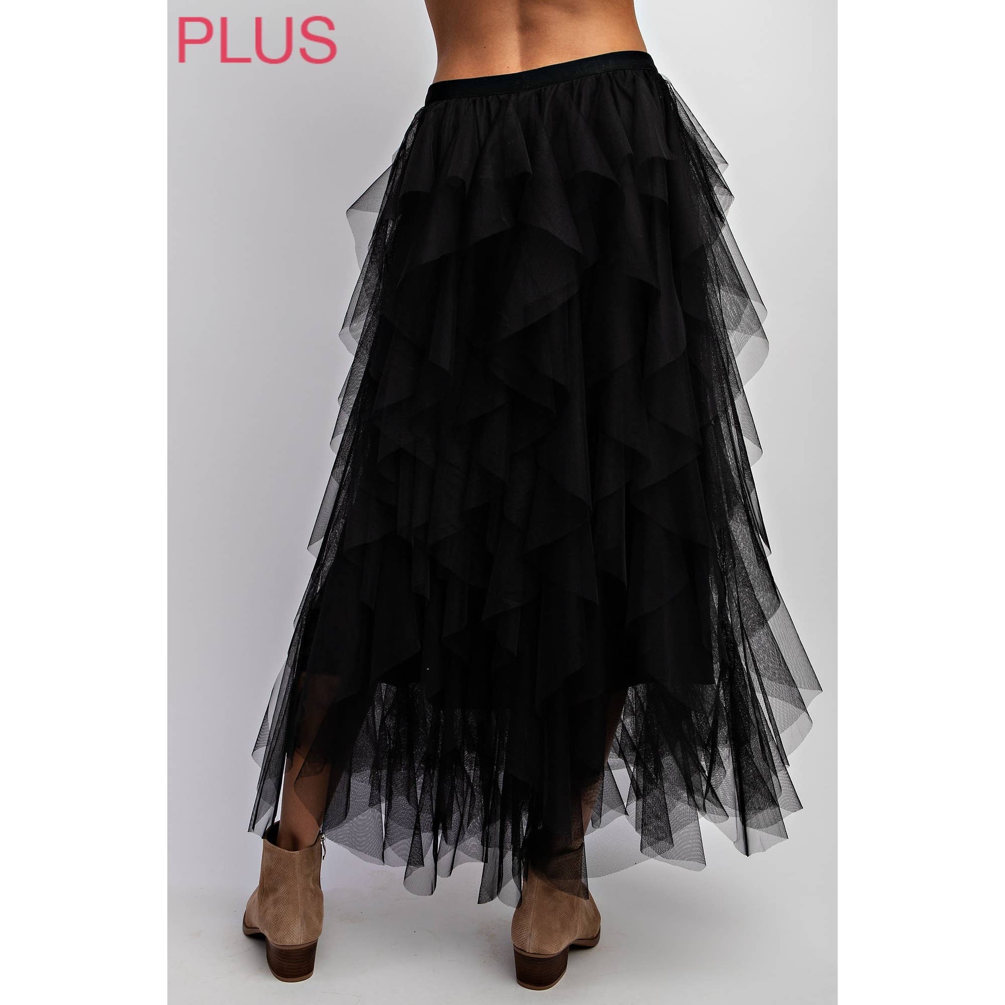 Sweet Generis - Wholesale Skirt - Women's - PLUS CASCADING TULLE MESH LAYERED MAX SKIRT6