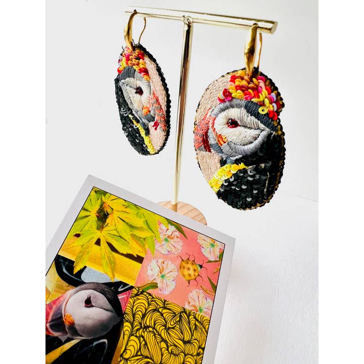 Oorbellen borduurwerk 'You are Tropical Chic' 0163 for wholesale by Desja Vu