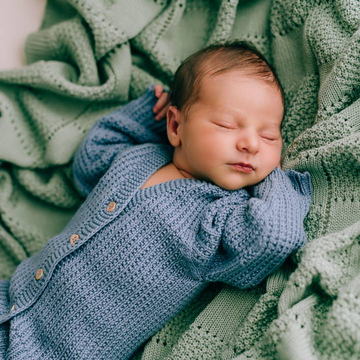 micu micu – Großhandel Bettdecke – Kind & Baby – Mintfarbene karierte Decke2