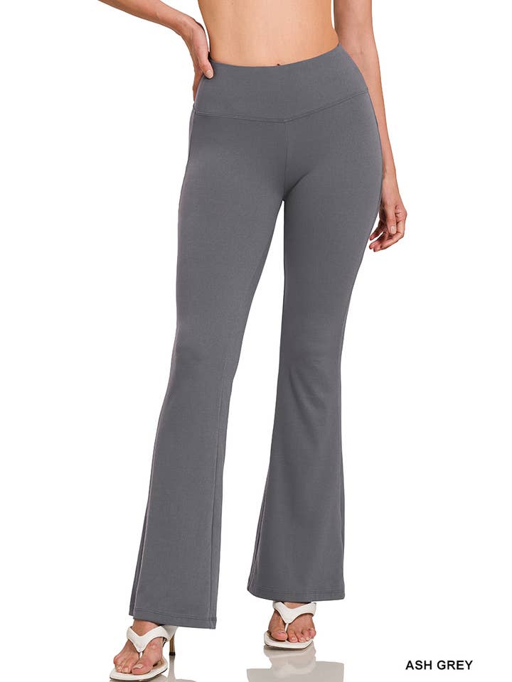 42POPS - Wholesale Athletic/Lounge Leggings - Women's - ...SI-26202 Buttery Soft Flare Leg High Waist Yoga Pants