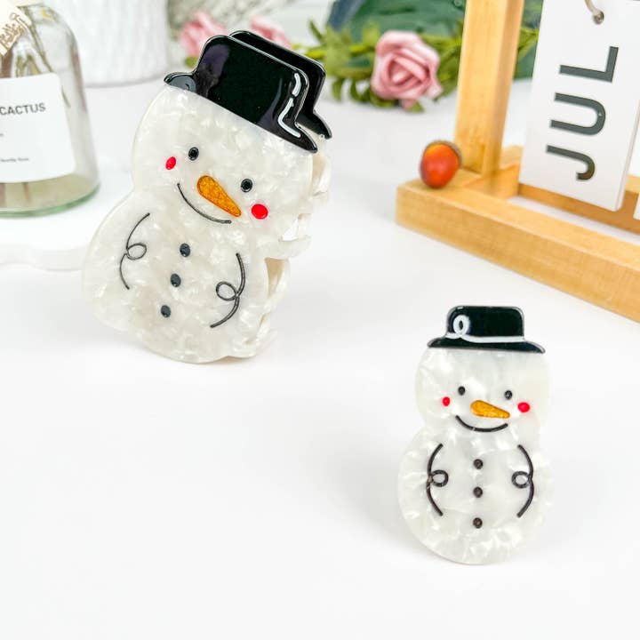 mildstyles - Wholesale Hair Clip - Women's - Hat snowman white hair claw clip5