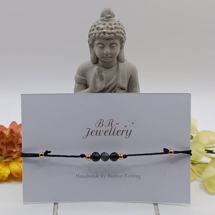 Hawk's eye edelsteenarmband, diameter 4 mm voor wholesale door BRE-Art