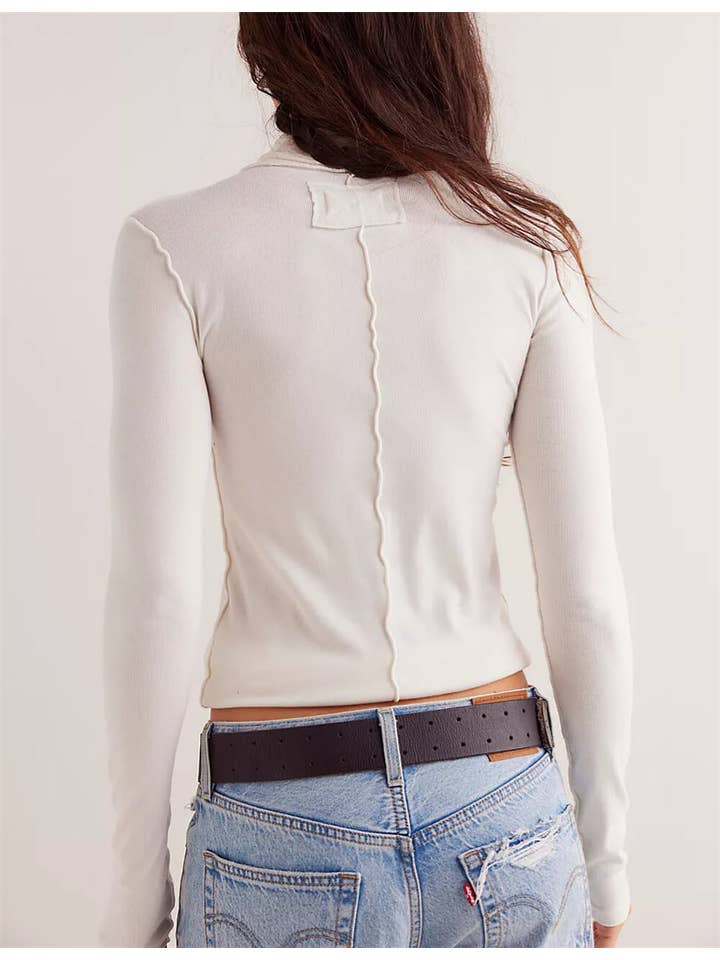 Sweetkama - Wholesale Knit Top - Women's - Ladies Turtleneck Soft Basic Everyday Tee SKT6303