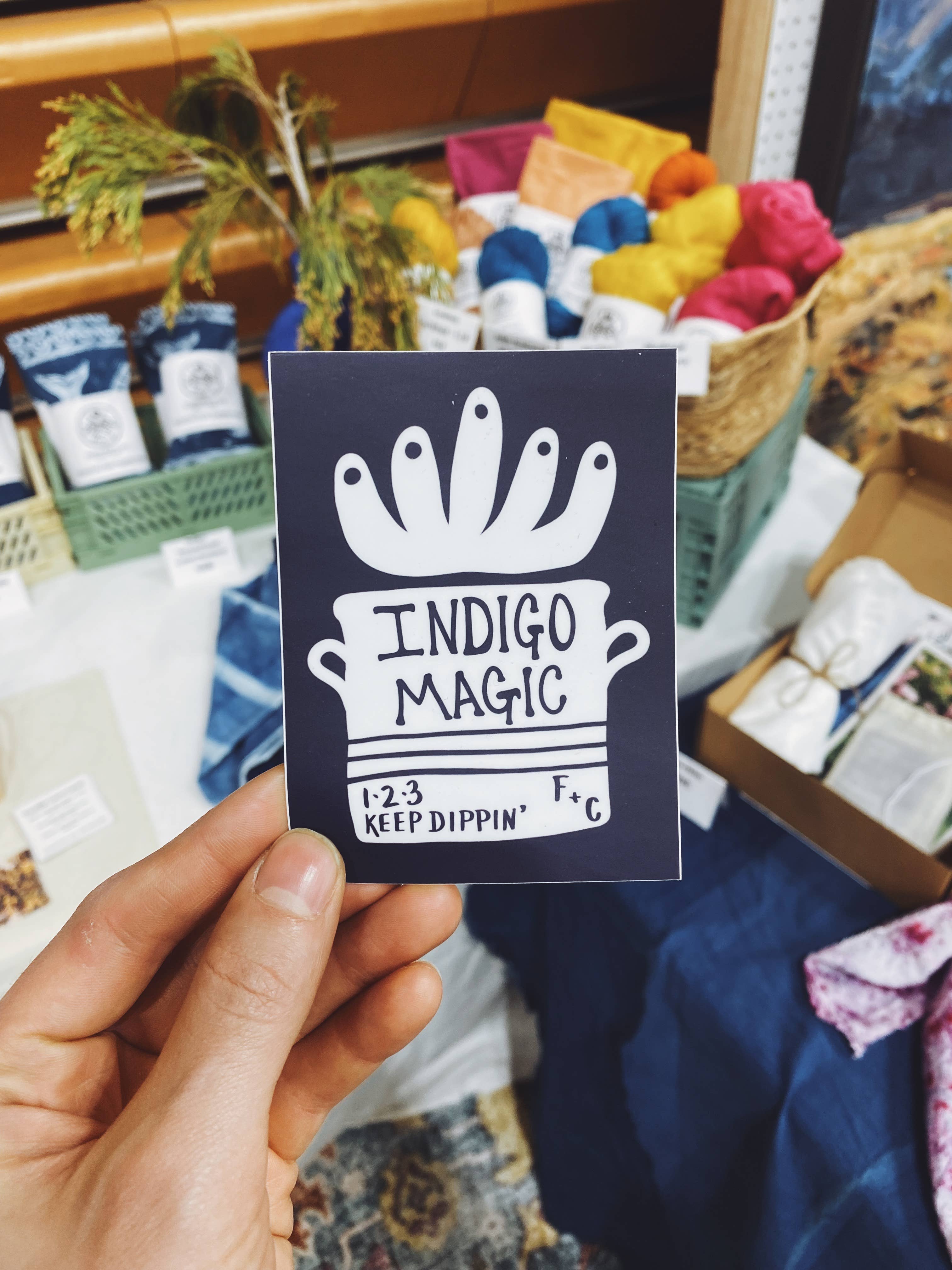 Forager & Co - Wholesale Sticker - Indigo Magic Decal