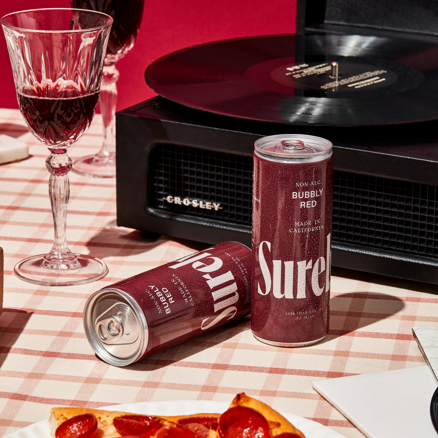 Surely Wine - Wholesale Non-Alcoholic Spirits/Wine/Beer - Non-Alcoholic Bubbly Red Can 4-Pack4