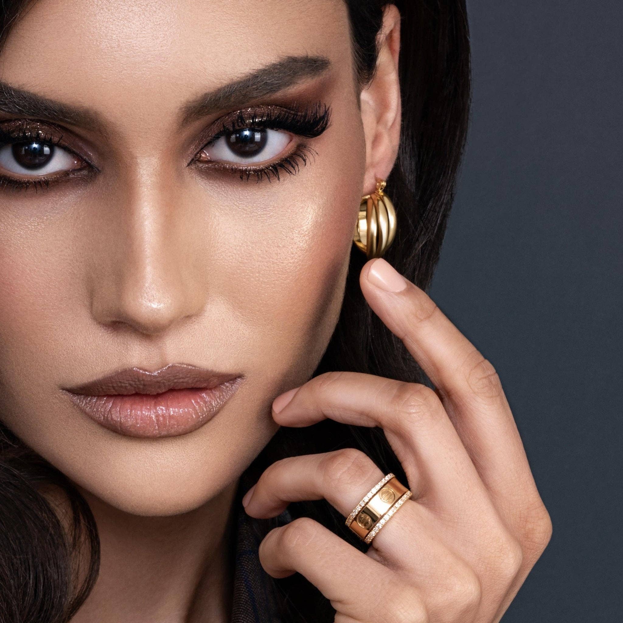 BLAIR - Wholesale Ring met meerdere stenen - LILLY RING (WITTE STENEN)4