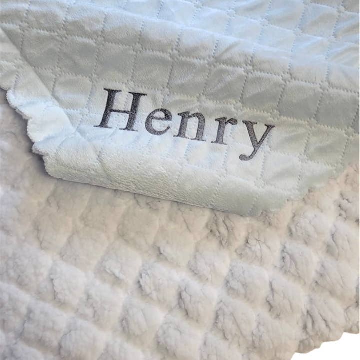 A Soft Idea - Wholesale Bedding Blanket - Kids & Baby - 723 - Nanas Quilted Plush Baby Blanket With Faux Sherpa Back2