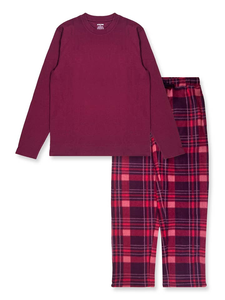 Chase USA International - Wholesale Sleepwear Set - Men's - Men’s Thermal Shirt & Fleece Pants Pajama Set