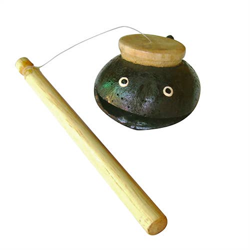 Carved Culture - Vente Jouet musical – enfant et bébé - Instrument de musique d'imitation de son de grenouille croassante1