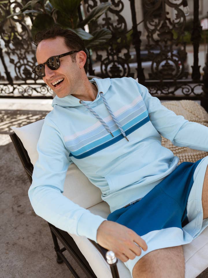 Echo Vintage Chest Stripe Pullover Hoodie for wholesale by Magic Collective