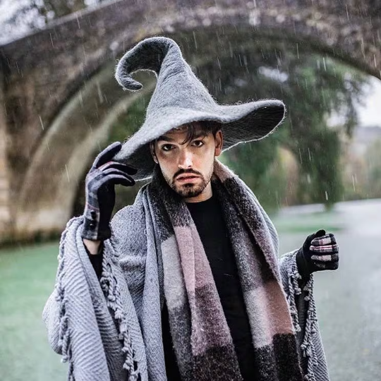 Costurero Real - Wholesale Costume - Unisex - Halloween Witch hat wizard magic wizard Black Felt pointed4