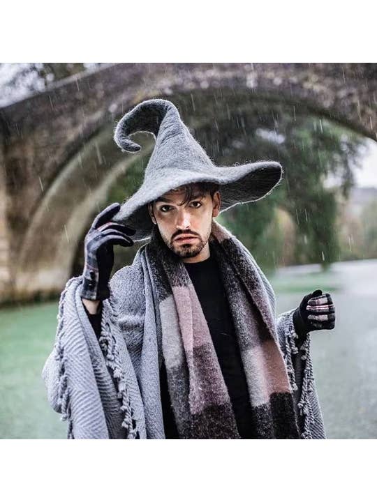 Costurero Real - Wholesale Costume - Unisex - Halloween Witch hat wizard magic wizard Black Felt pointed4