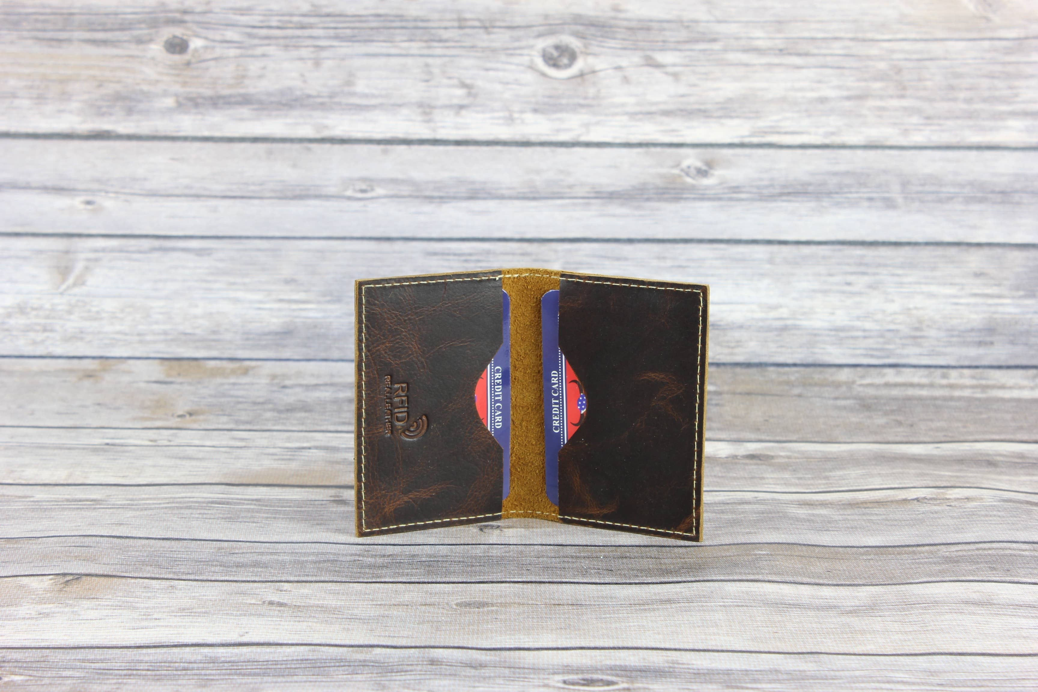 Leather Impressions Inc – Großhandel Kartenetui – Herren – RFID Hunter Herren Slim Bifold Kartenetui aus Leder Stil #80182