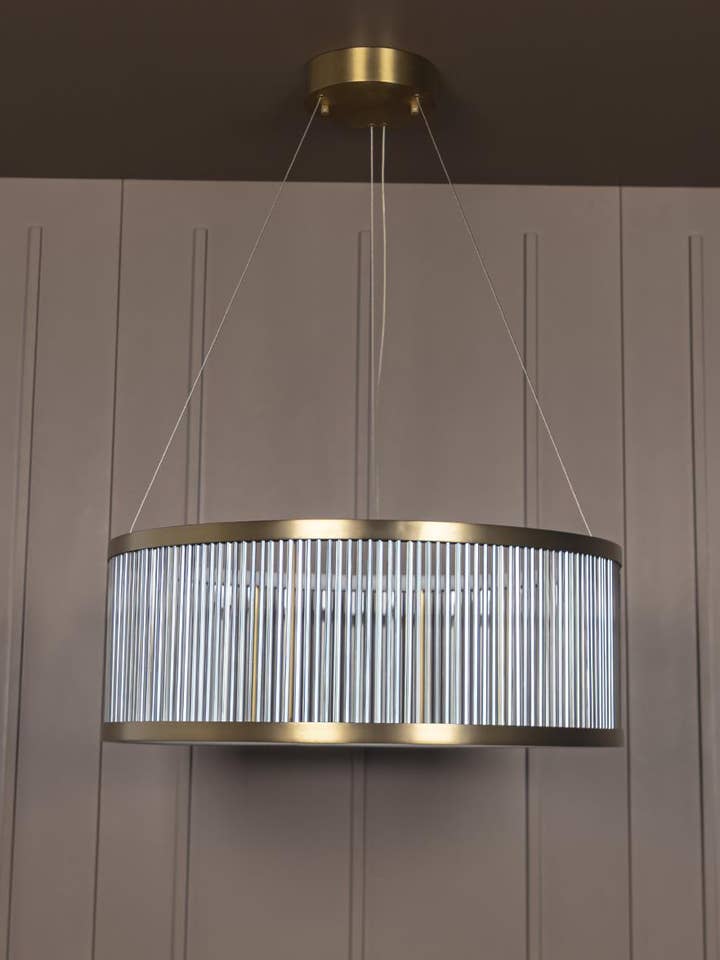 Nablus Transparent Glasstang Antik Salon Lysekrone - 80 cm | Moderne Dekorativ Belysning Til Hjem & Hoteller for engroshandel hos HEKA LIGHTING & TRADING LTD