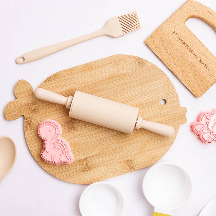 Montessori Mates Pty Ltd - Wholesale Cookie Cutter - Cute Dino Cookie Shape and Stamp Set - 6 pcs