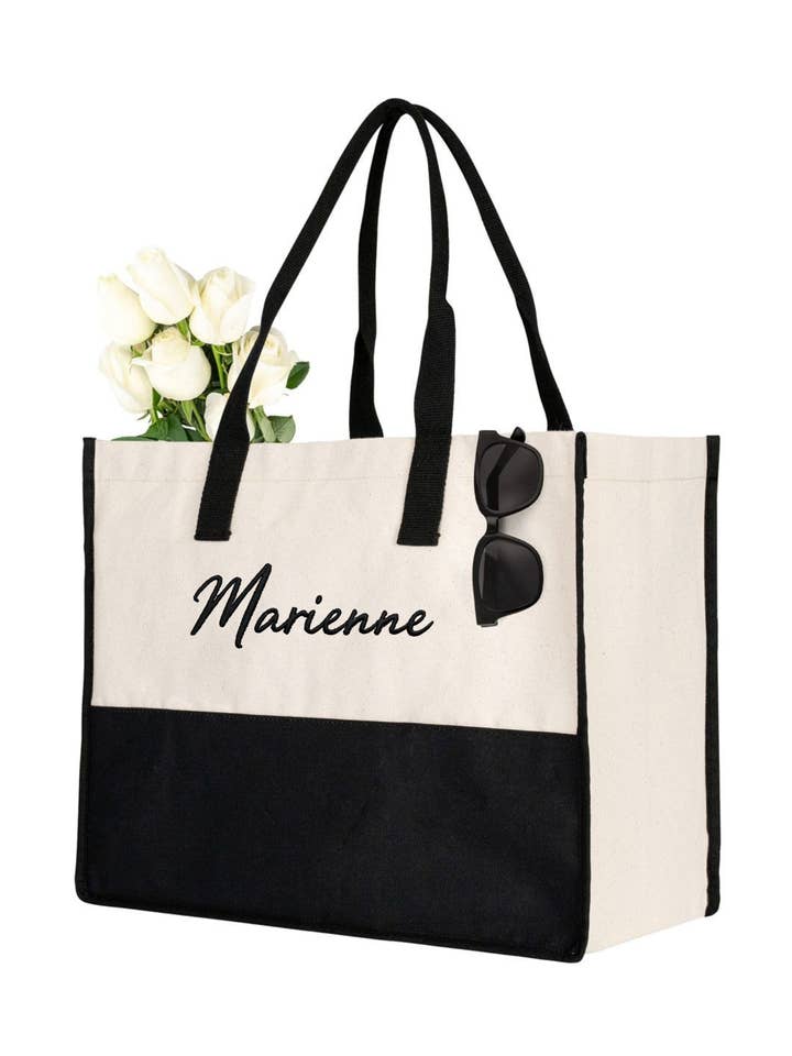 Anpassad stor canvasväska för wholesale av AND-selects Artisan Elegance